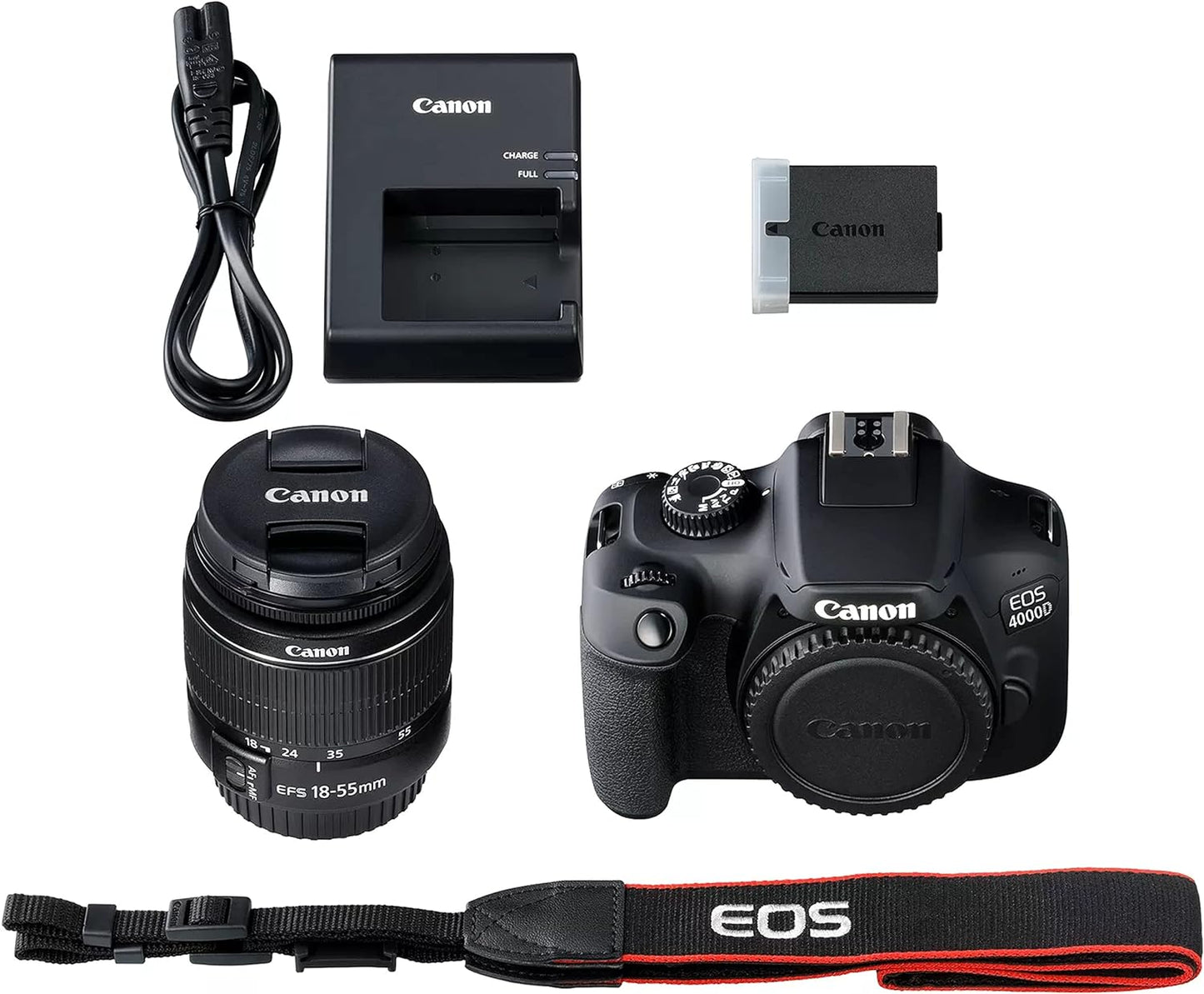 Canon 4000D / Rebel T100 DSLR Bundle with Lens & Accessories (Renewed)