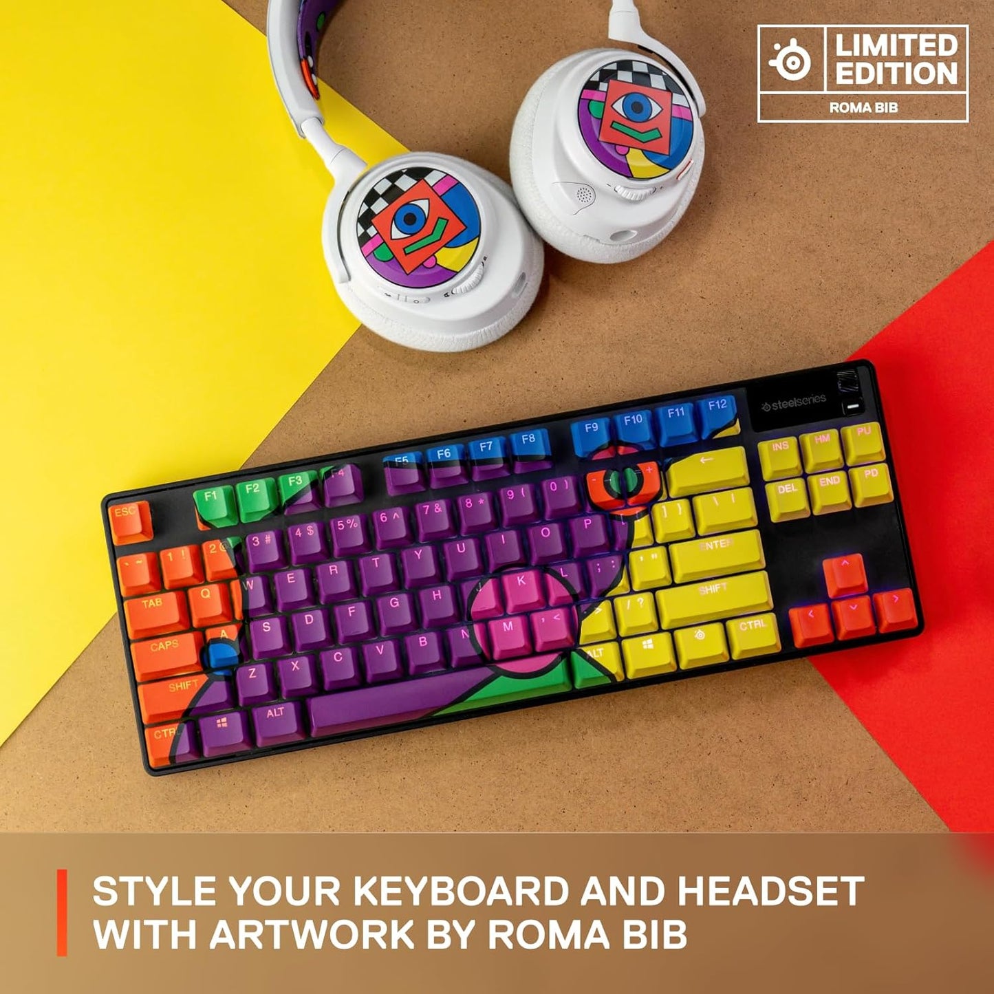 SteelSeries 810052988115 Roma Bib Artist Edition PBT Keycaps