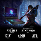MSI KATANAA17B8879 RTX 4070 Gaming Laptop Ryzen 9-8945HS