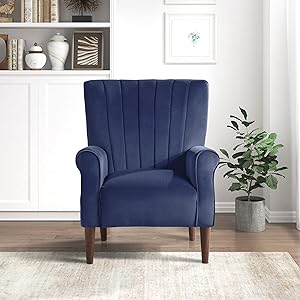 Lexicon 194840155560 Monroe Navy Blue Accent Chair