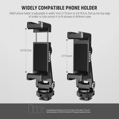 Neewer PA001 Metal Phone Tripod Mount with Cold Shoe