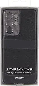 Samsung EF-VG998LBEGUS Galaxy S21 Ultra Leather Back Cover - Black — main product image