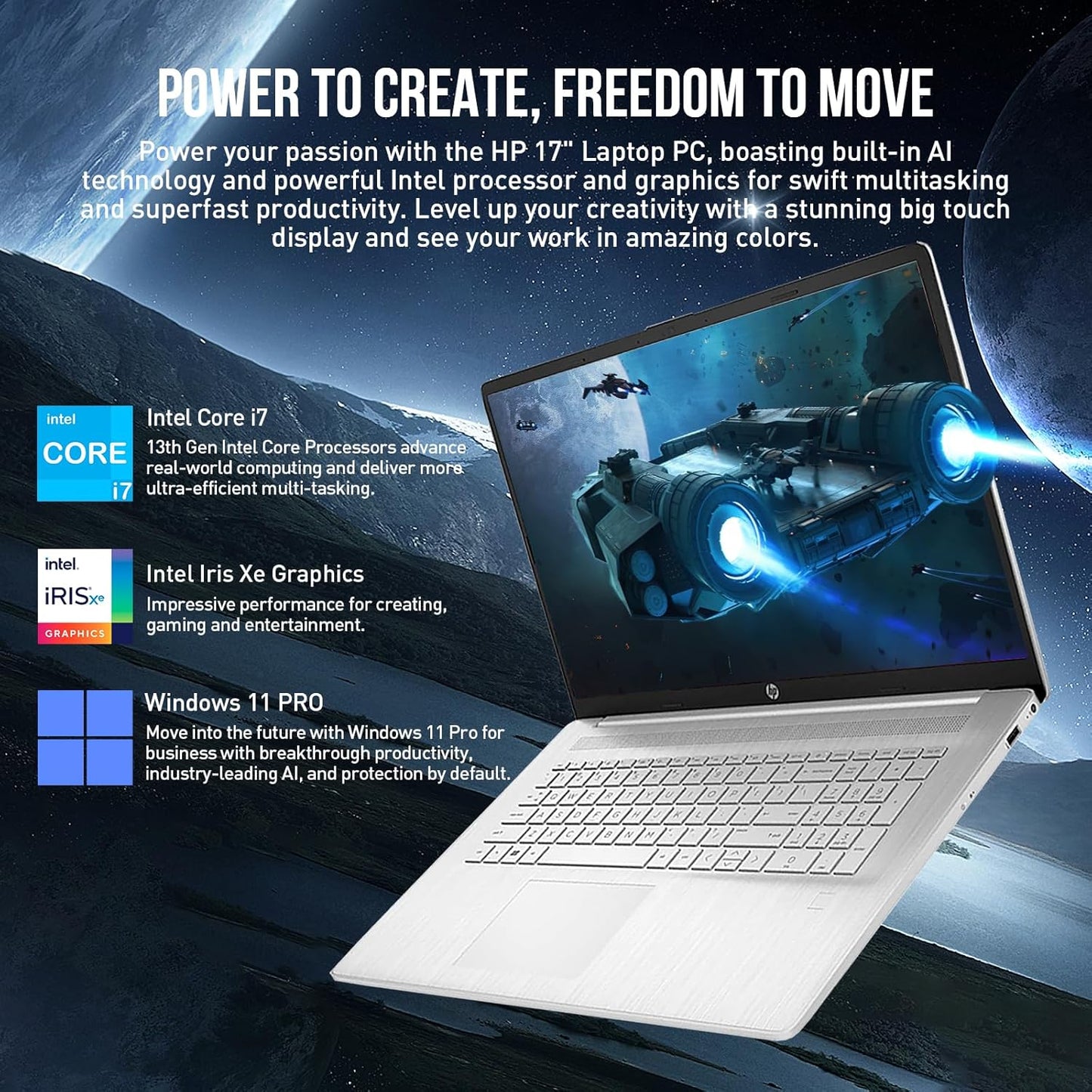 HP 1355U 17" Touchscreen Laptop: i7, 64GB RAM, 2.5TB SSD