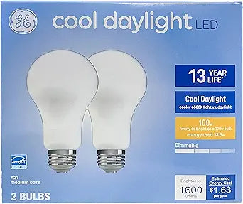 GE 93122668 Refresh 100W Equivalent LED Bulb 2-Pack — main product image
