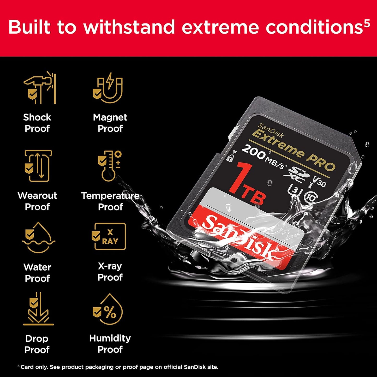 SanDisk SDSDXXD-1T00-GN4IN 1TB Extreme PRO SDXC - UHS-I Card - 4K Ready