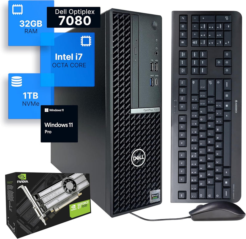 Dell OptiPlex 7080 i7, 1TB SSD, GT 1030 Desktop (Renewed) — main product image