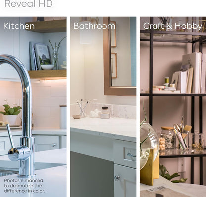 GE 93130682 Reveal HD+ LED 60W A19 Light Bulbs 4-Pack