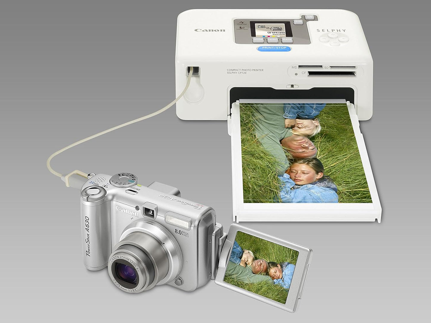Canon 1291B001 Selphy CP720 Compact Photo Printer - Portable Printing