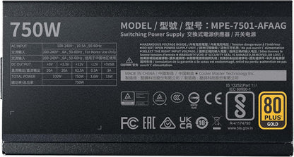 Cooler Master MPE-7501-AFAAG-US MWE Gold 750W PSU