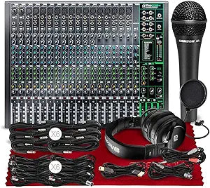 Mackie ProFX22v3 22-Channel Sound Mixer FX Bundle