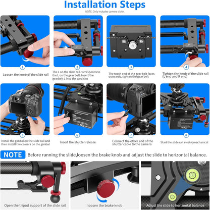 Neewer 10100850 39.4" Motorized Camera Slider Wireless Control