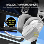 Corsair CA-8910126 HS80 RGB Wireless Gaming Headset - White (Renewed)