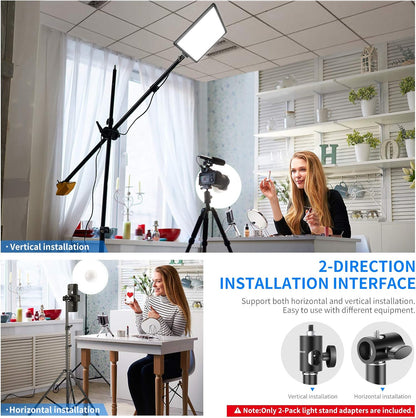 Neewer ST12 Light Stand Adapter: 1/4" Screw, 2-Pack