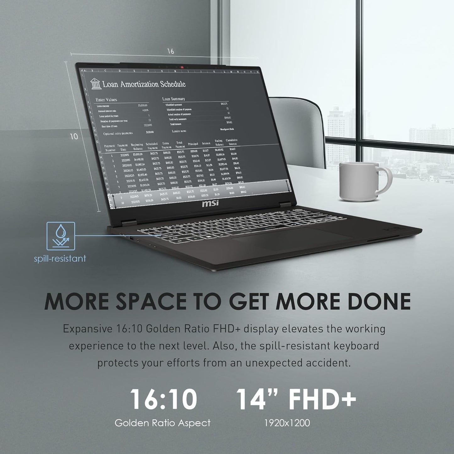 MSI COM1413002 Commercial 14" i5 Laptop Win11 Pro