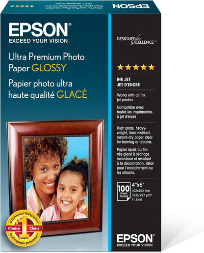 Epson S042174 Ultra Premium Photo Paper 4x6 Glossy