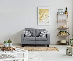 Lexicon 194840165200 Ridgemont Gray Living Room Loveseat