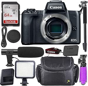 Canon EOS M50 Mirrorless Camera Body Bundle