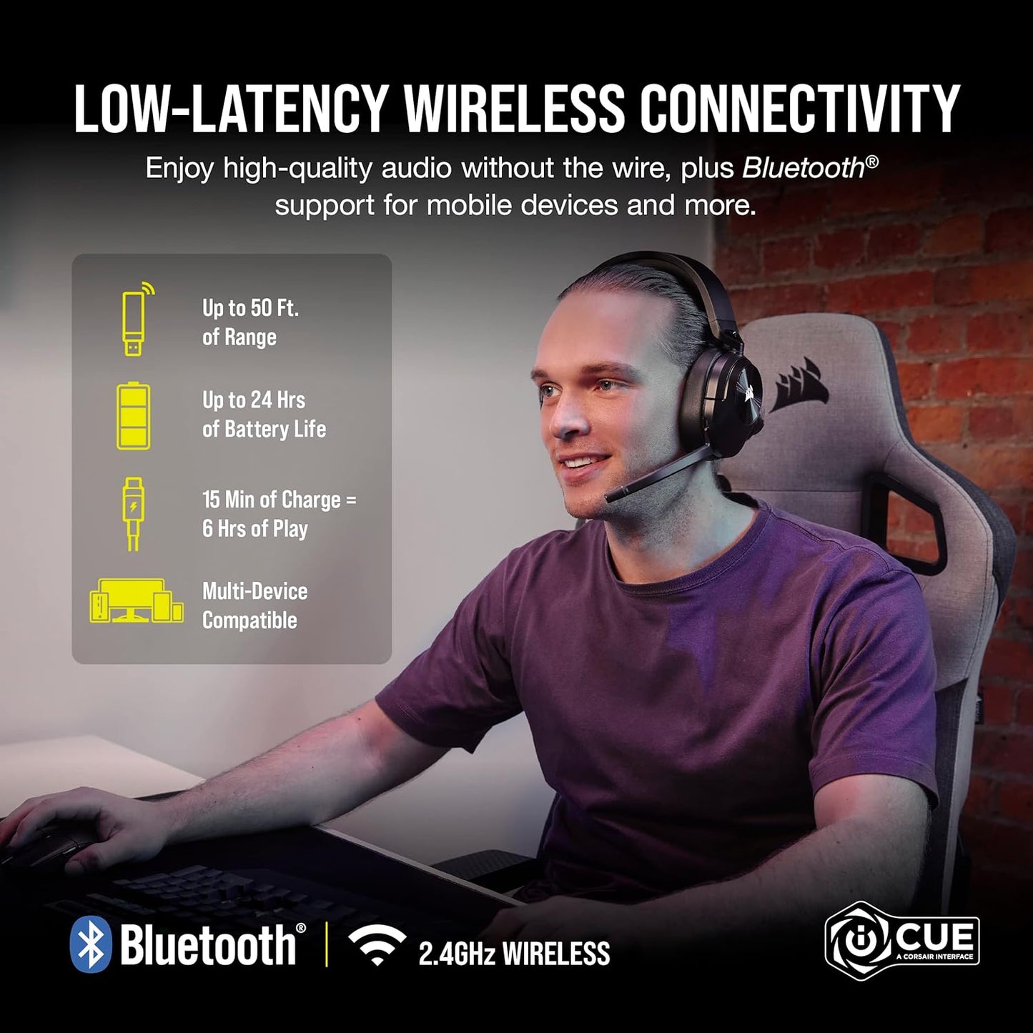 Corsair CA-9011280-NA HS55 Wireless Gaming Headset