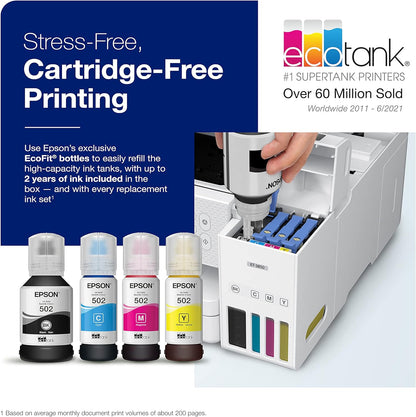 Epson C11CJ61201-N EcoTank ET-3850 Wireless Supertank Printer Renewed