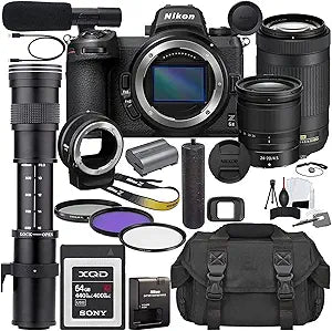 Nikon Z6 II Mirrorless Camera 24-70mm 70-300mm Lens Bundle
