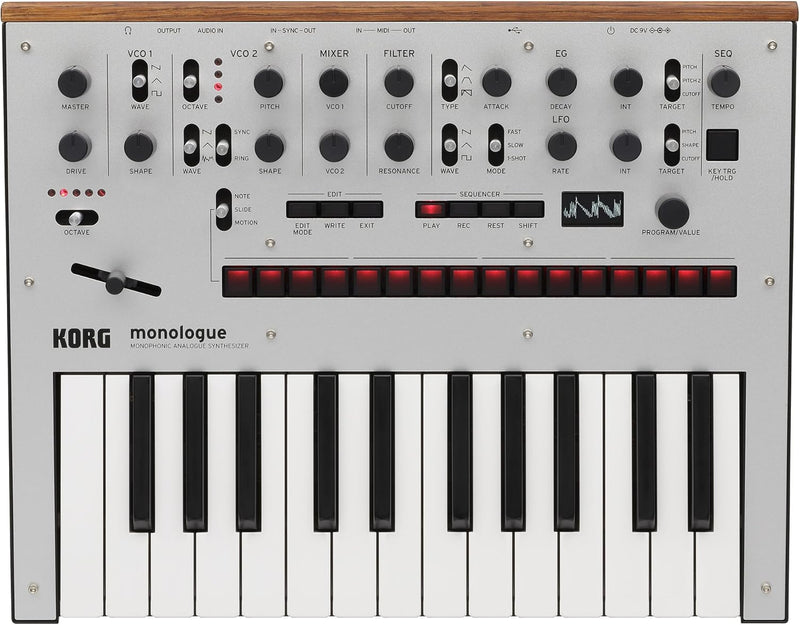 Korg MONOLOGUE-SV Silver Analog Synthesizer — main product image