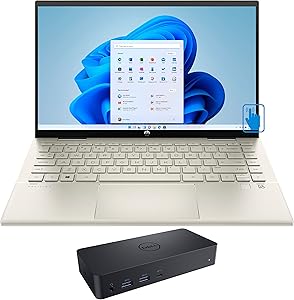 HP 14m-dy1023dx x360 2-in-1 Laptop i5 32GB 1TB SSD + D6000 Dock