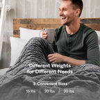 Gravity EQ6700 Weighted Blanket 35lbs Queen/King Grey