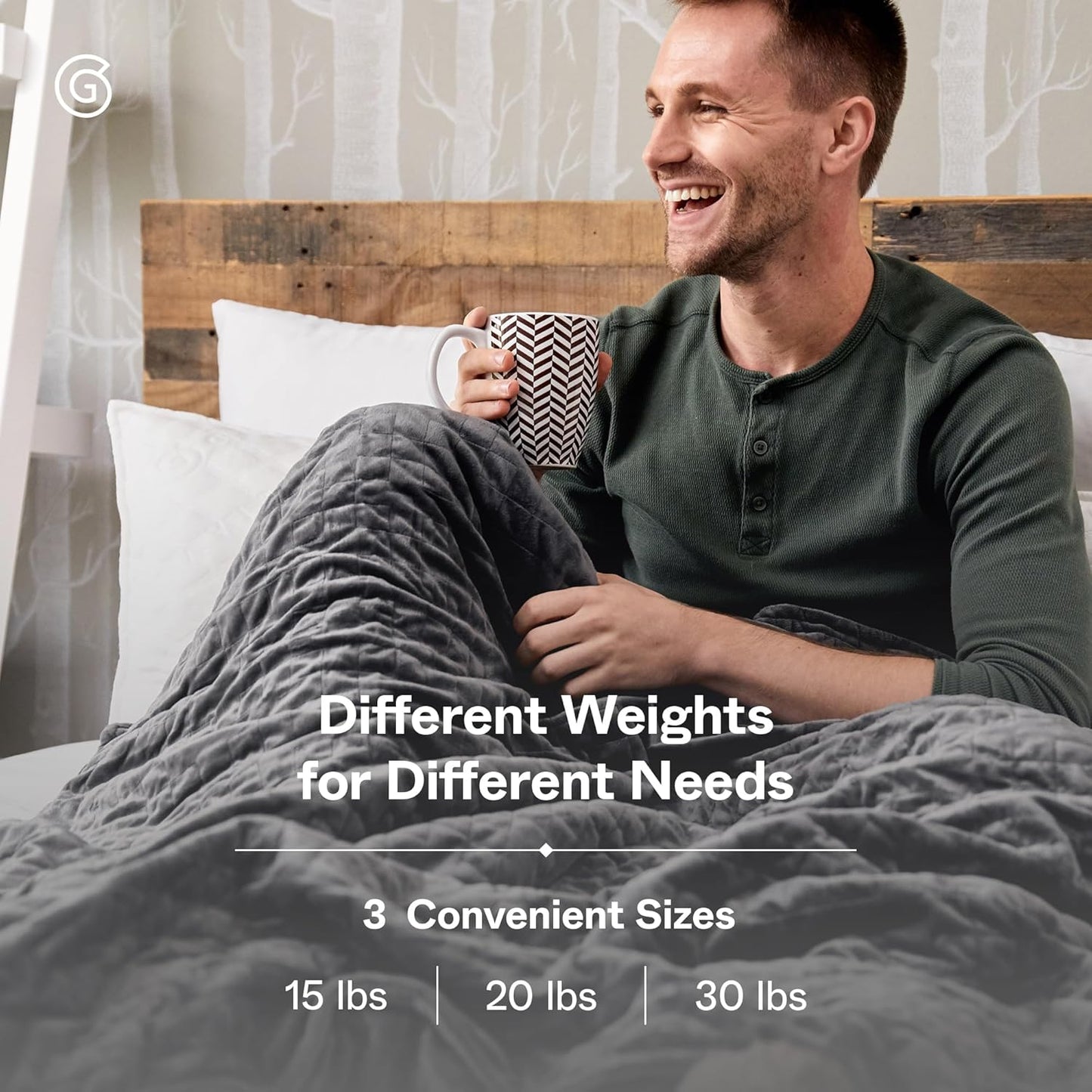 Gravity EQ6700 Weighted Blanket 35lbs Queen/King Grey