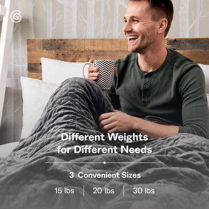 Gravity EQ6700 Weighted Blanket 35lbs Queen/King Grey