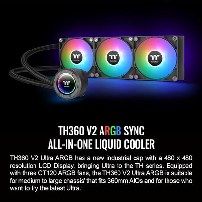 Thermaltake CLW362PL12SWA TH360 ARGB CPU Liquid Cooler