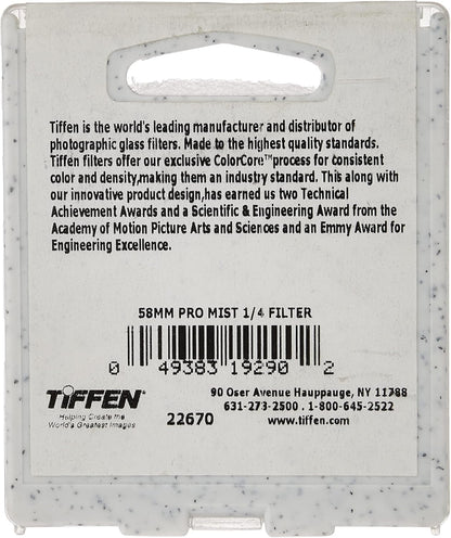 Tiffen 58PM14 58mm Pro-Mist 1/4 Filter - Diffusion Effects