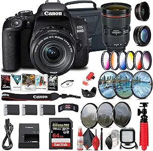 Canon 1895C002 EOS Rebel T7i DSLR Camera Bundle (Renewed)