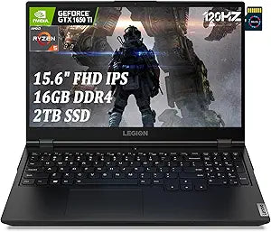 Lenovo Legion 5 Gaming Laptop - Ryzen 5 4600H, GTX 1650 Ti, 16GB RAM, 2TB SSD