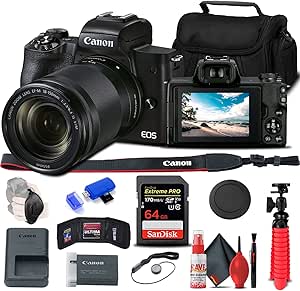 Canon EOS M50 Mark II Mirrorless Camera Bundle (Renewed)