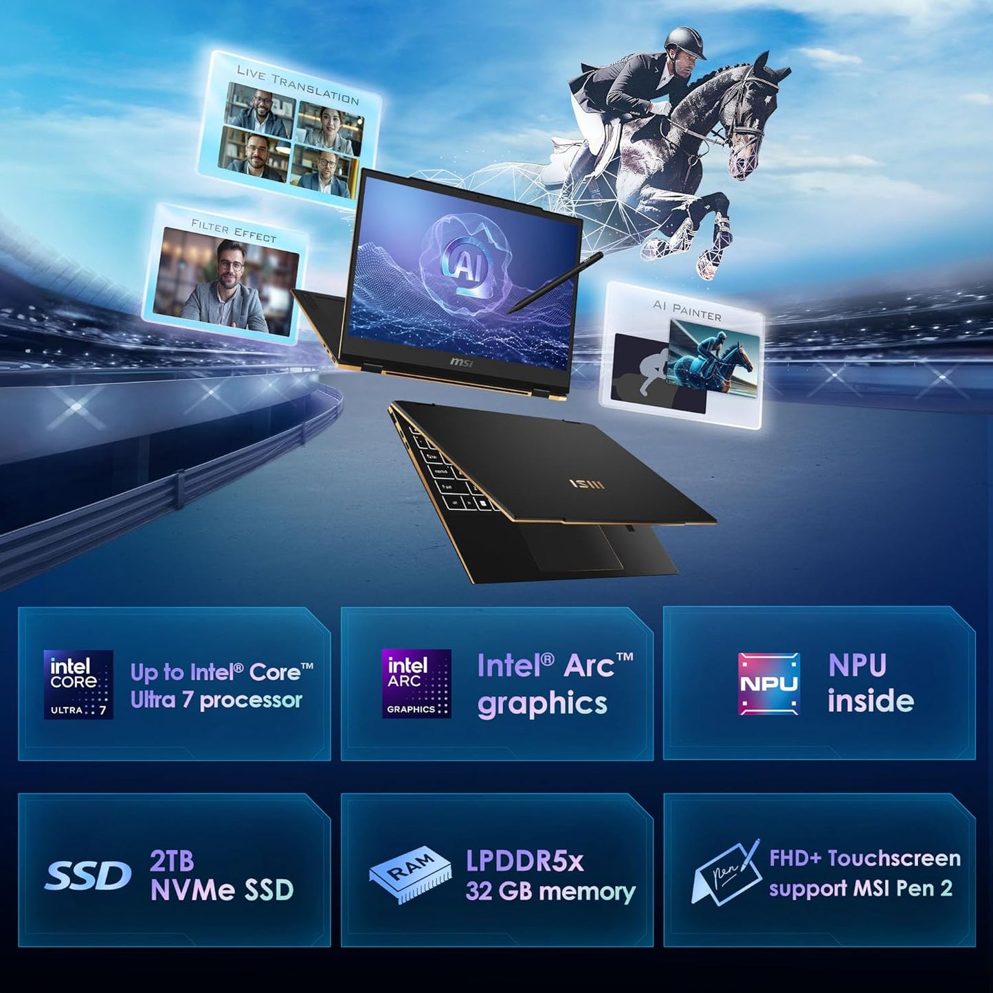 MSI SUM13A2017 Summit 13 AI+ Evo 2024 Laptop