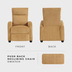 Lexicon 194840287162 Yellow Corduroy Pushback Recliner