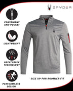 Spyder Active Quarter Zip Pullover Long Sleeve Shirt