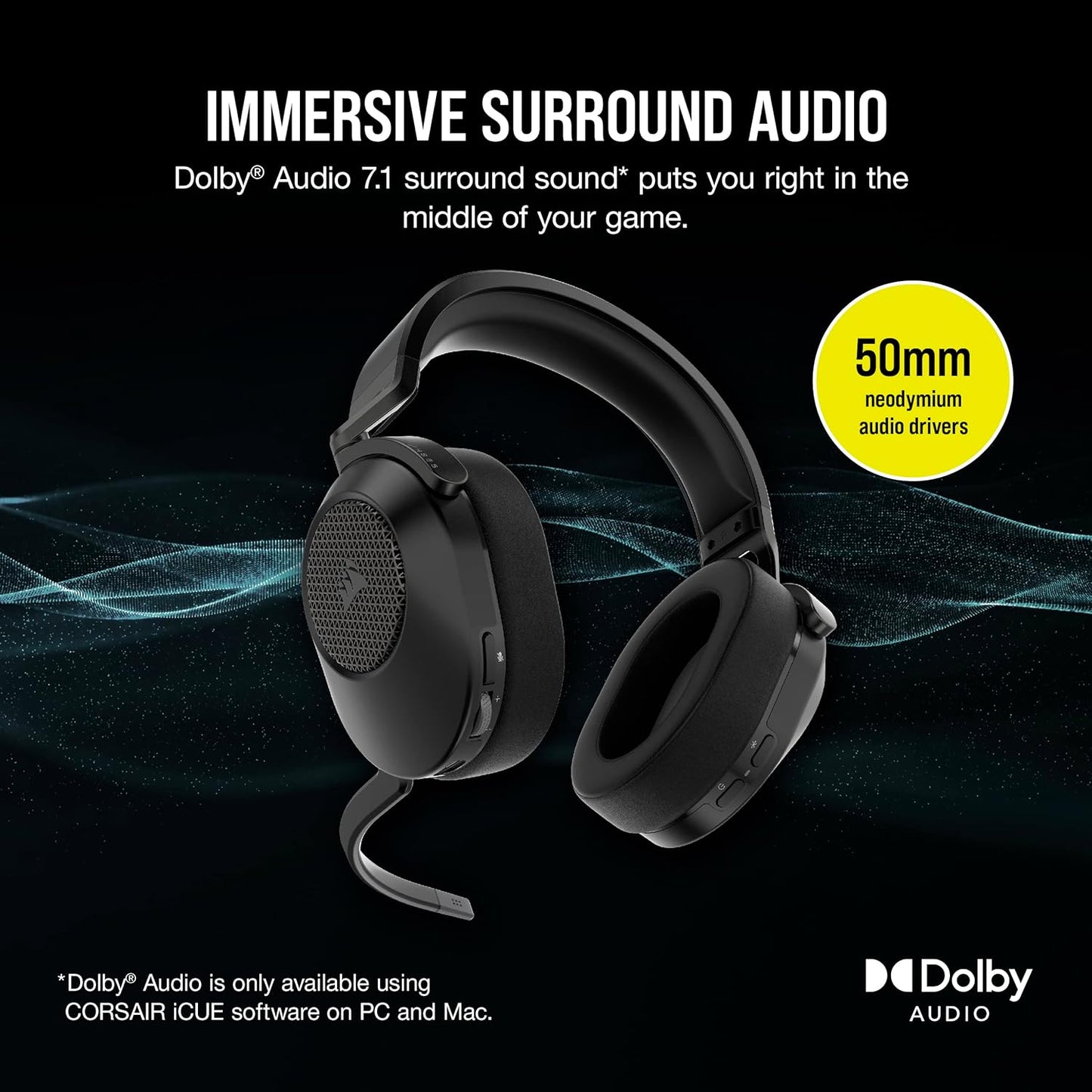 Corsair CA-9011285-NA2 HS65 Wireless Gaming Headset