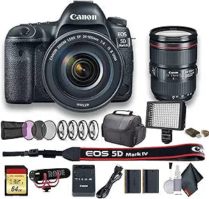 Canon 1483C010 EOS 5D Mark IV 24-105mm Lens Bundle (Renewed)