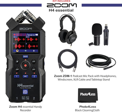 Zoom ZH4E 4-Track Handy Recorder Bundle