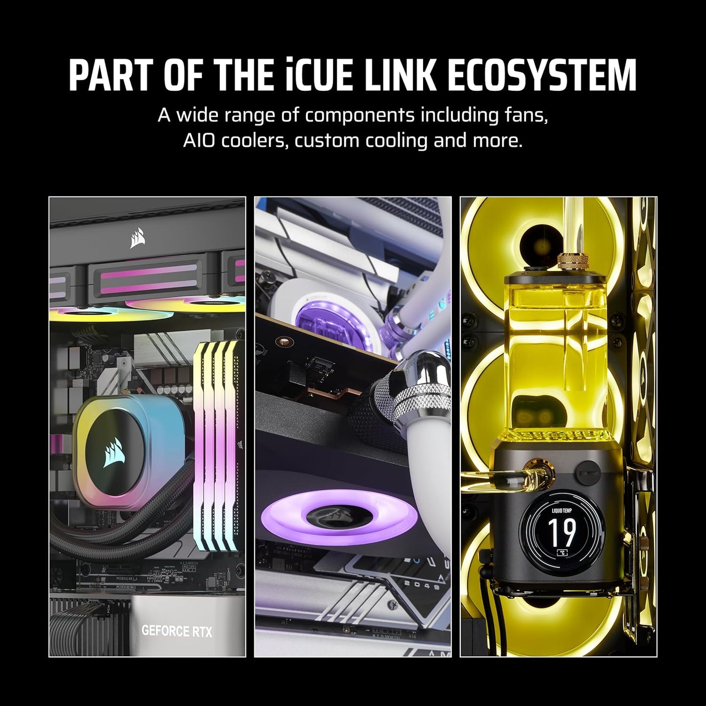 Corsair CO-9051050-WW iCUE Link LX120-R RGB Reverse Fans 3-Pack