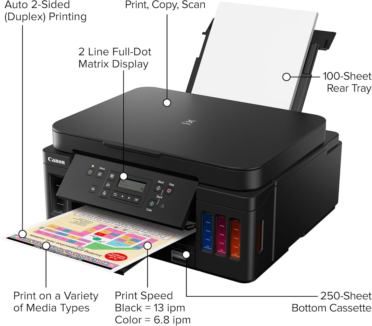 Canon 3113C002 PIXMA G6020 Wireless MegaTank Printer