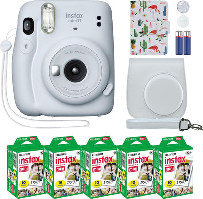 Fujifilm Instax Mini 11 Ice White Bundle 50 Films