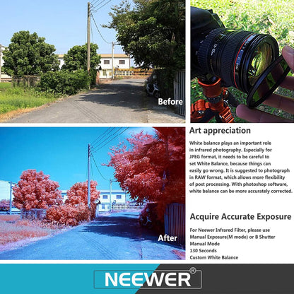 Neewer IR 52MM Infrared Filter Set IR720, IR760, IR850, IR950