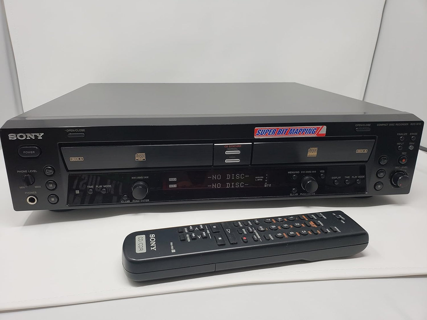 Sony RCD-W10 Dual CD Recorder Player Deck