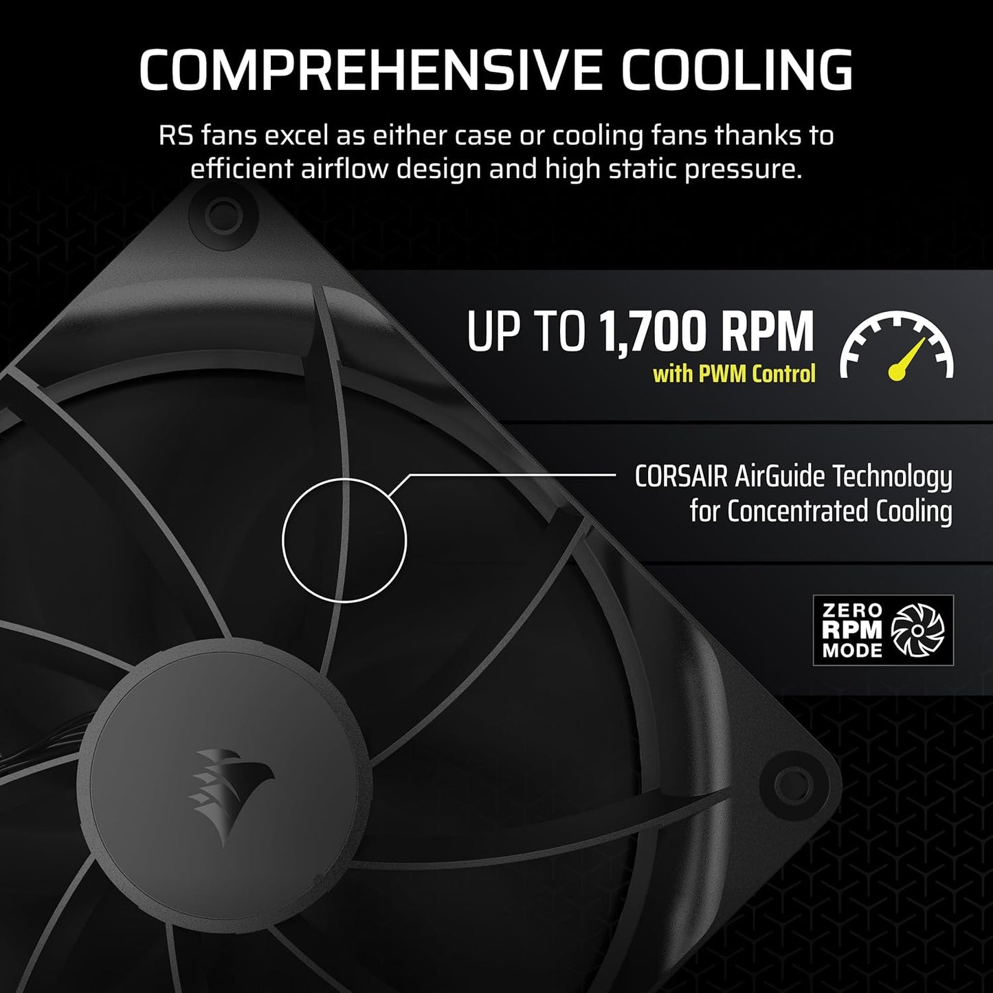 Corsair CO-9050191-WW RS140 140mm PWM Fan Dual Pack