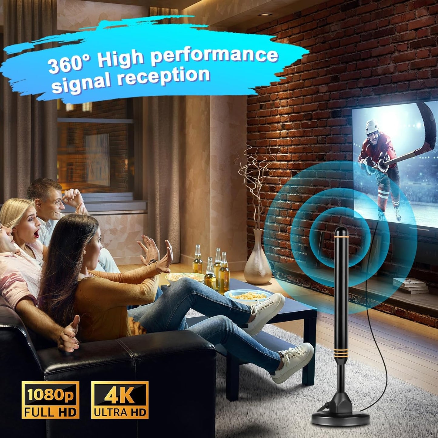 RCA TV Antenna Indoor 400+ Mile Range HD