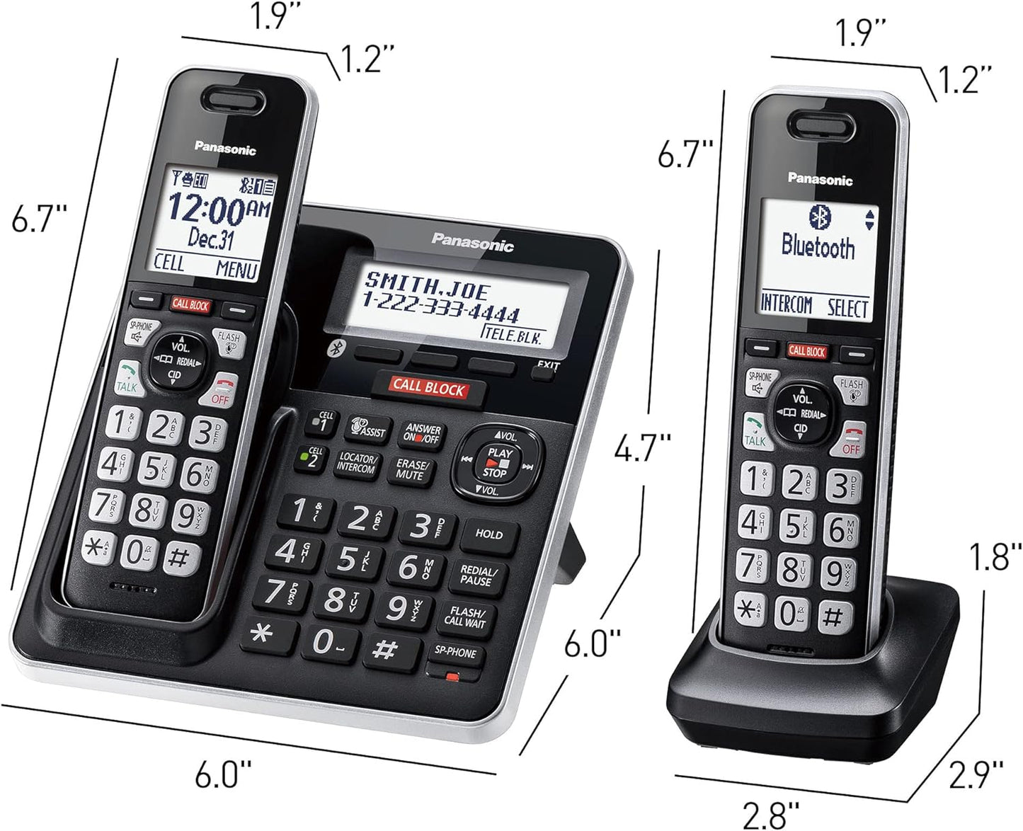 Panasonic KX-TGF975B Cordless Phone System 5 Handsets