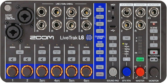 Zoom L6 LiveTrak 10-Channel Digital Mixer/Recorder