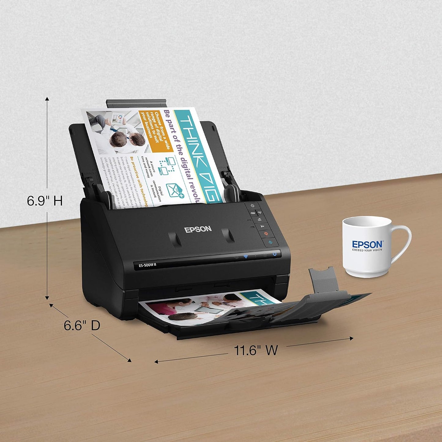 Epson ES-500W II Wireless Duplex Document Scanner Renewed